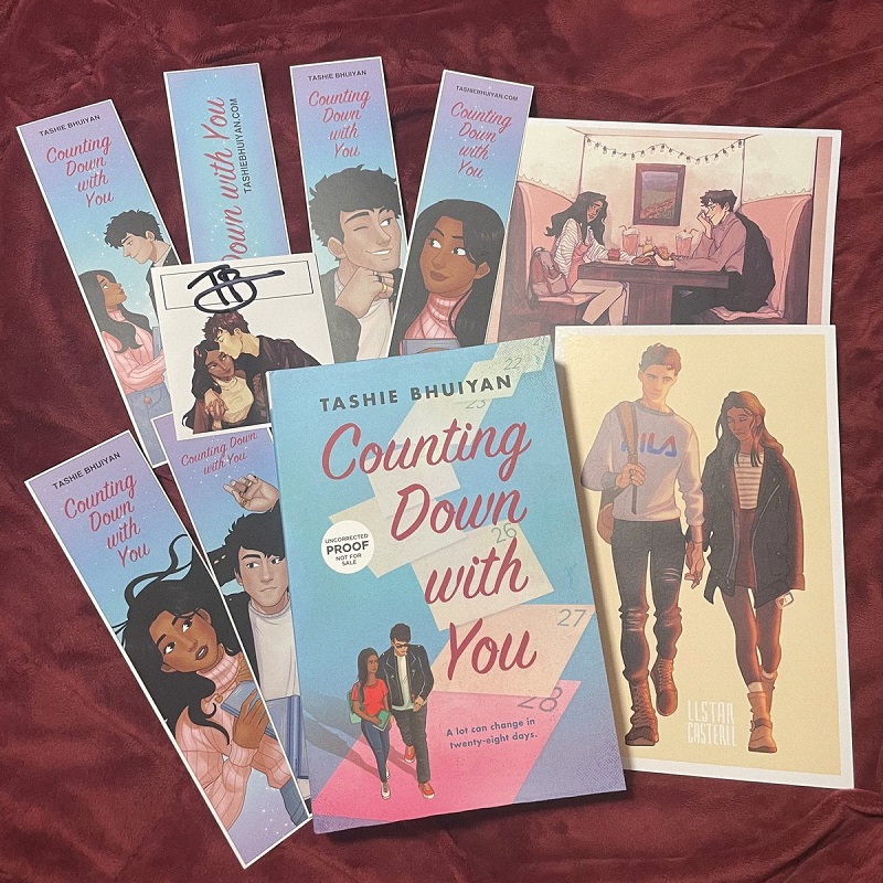 Counting Down with You Book and Bookmarks